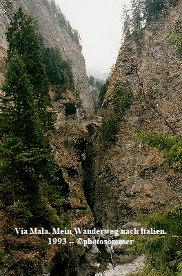 Via Mala. Mein Wanderweg nach Italien.
1993 -- photosommer